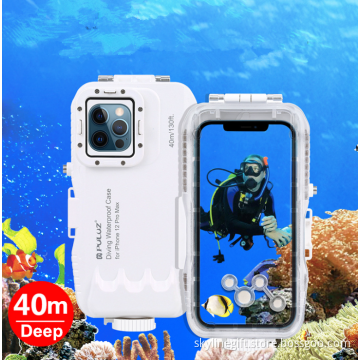 40m deep  Waterproof Protective Case PULUZ Diving Case for iPhone 12 mini,iPhone 12 / 12 Pro,iPhone 12 Pro Max